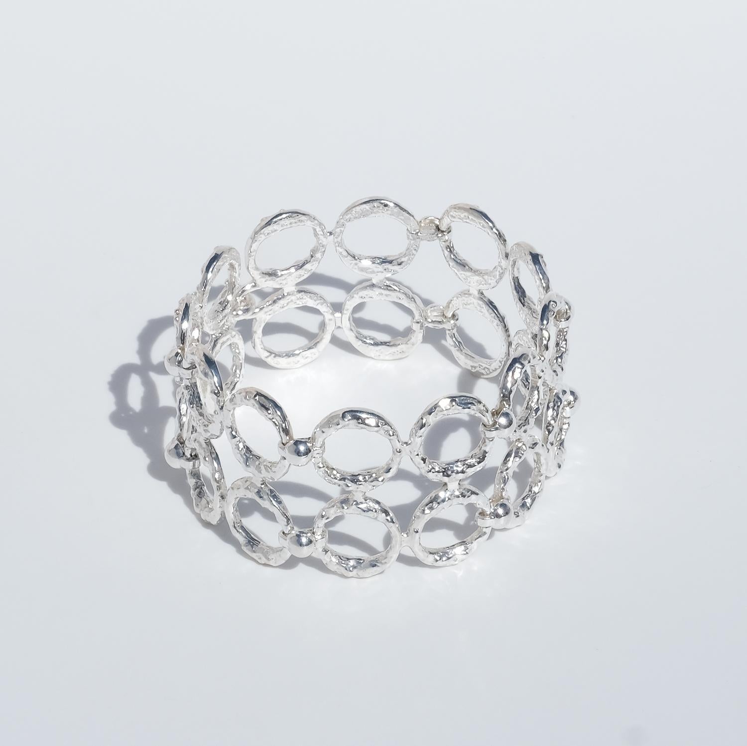 Femenino o masculino Vintage Silver Bracelet by Theresia Hvorslev Made 1977 en venta