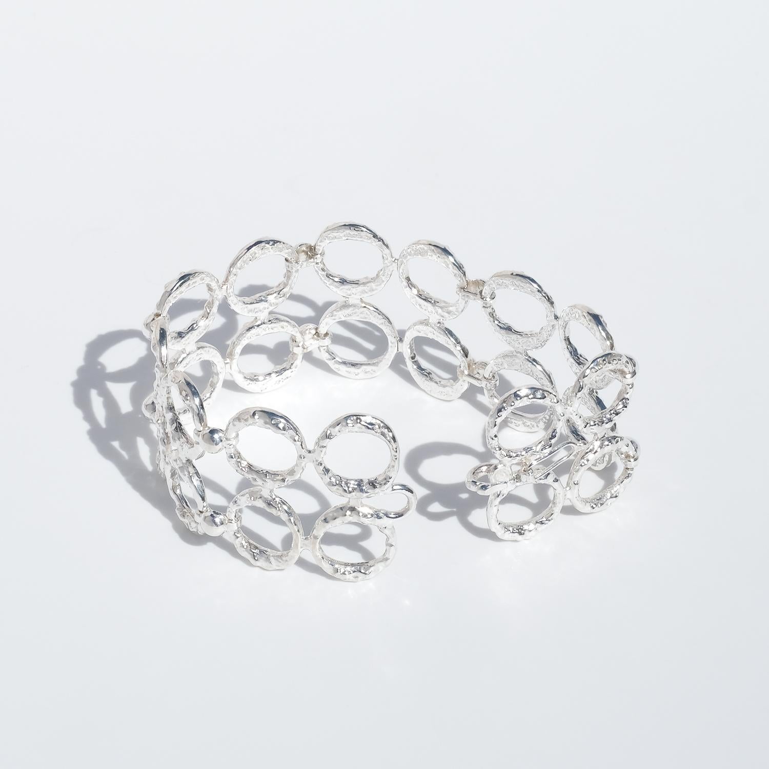Vintage Silver Bracelet by Theresia Hvorslev Made 1977 en venta 1