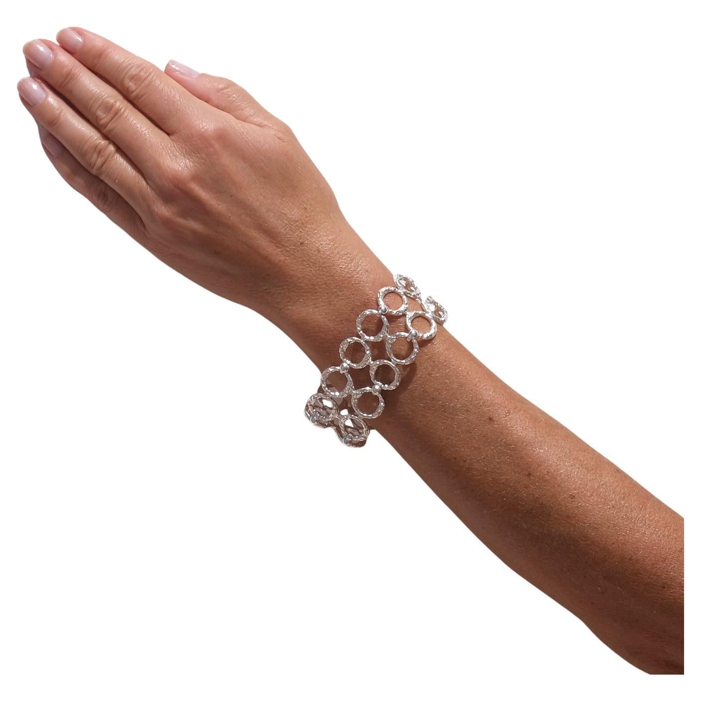 Vintage Silver Bracelet by Theresia Hvorslev Made 1977