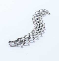 Vintage silver bracelet made by Danish silver makers Randers, 1970s