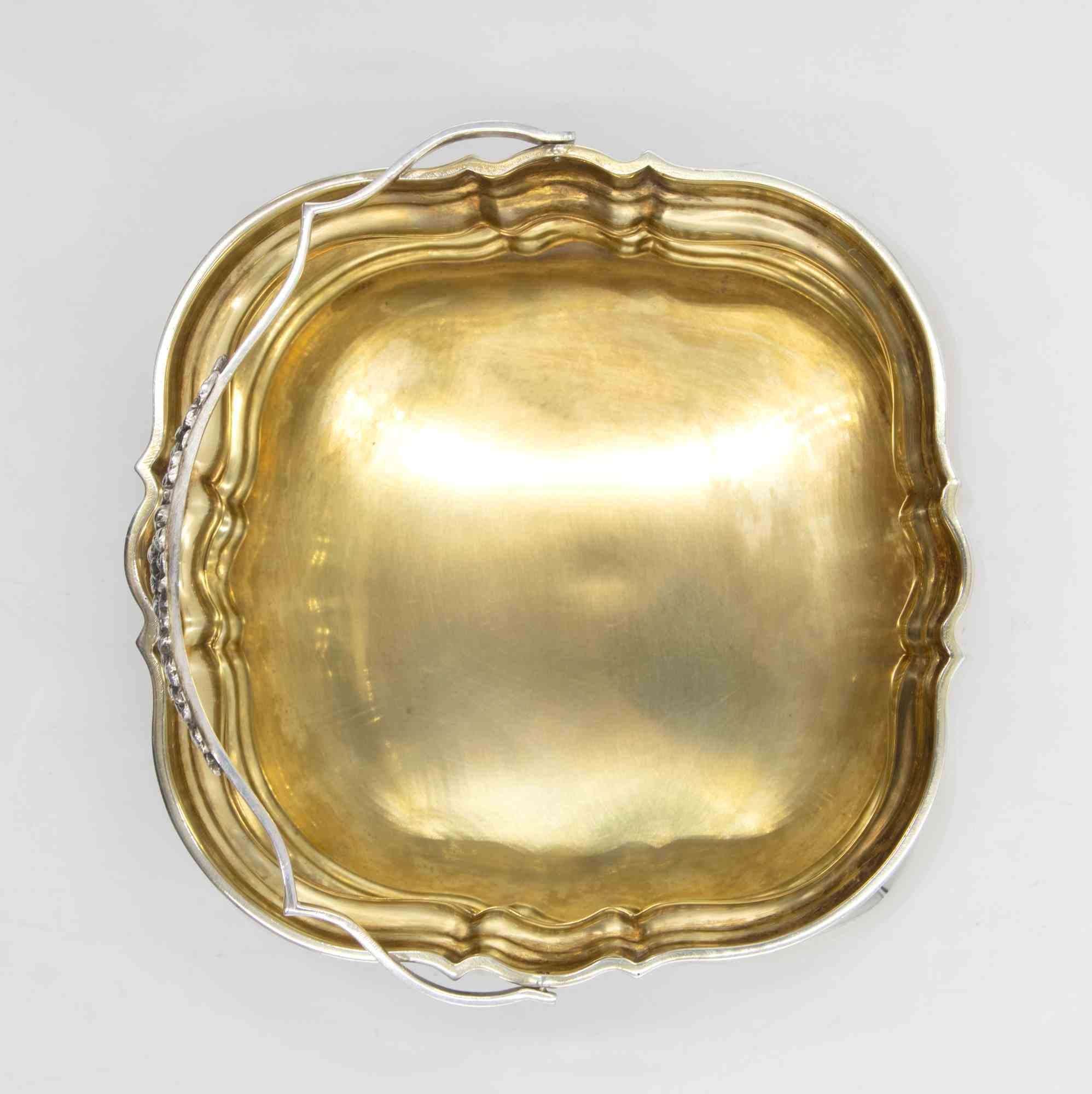 20th Century Vintage Silver Bread Basket by Enrico Goretta, Italy, mid-20th century For Sale