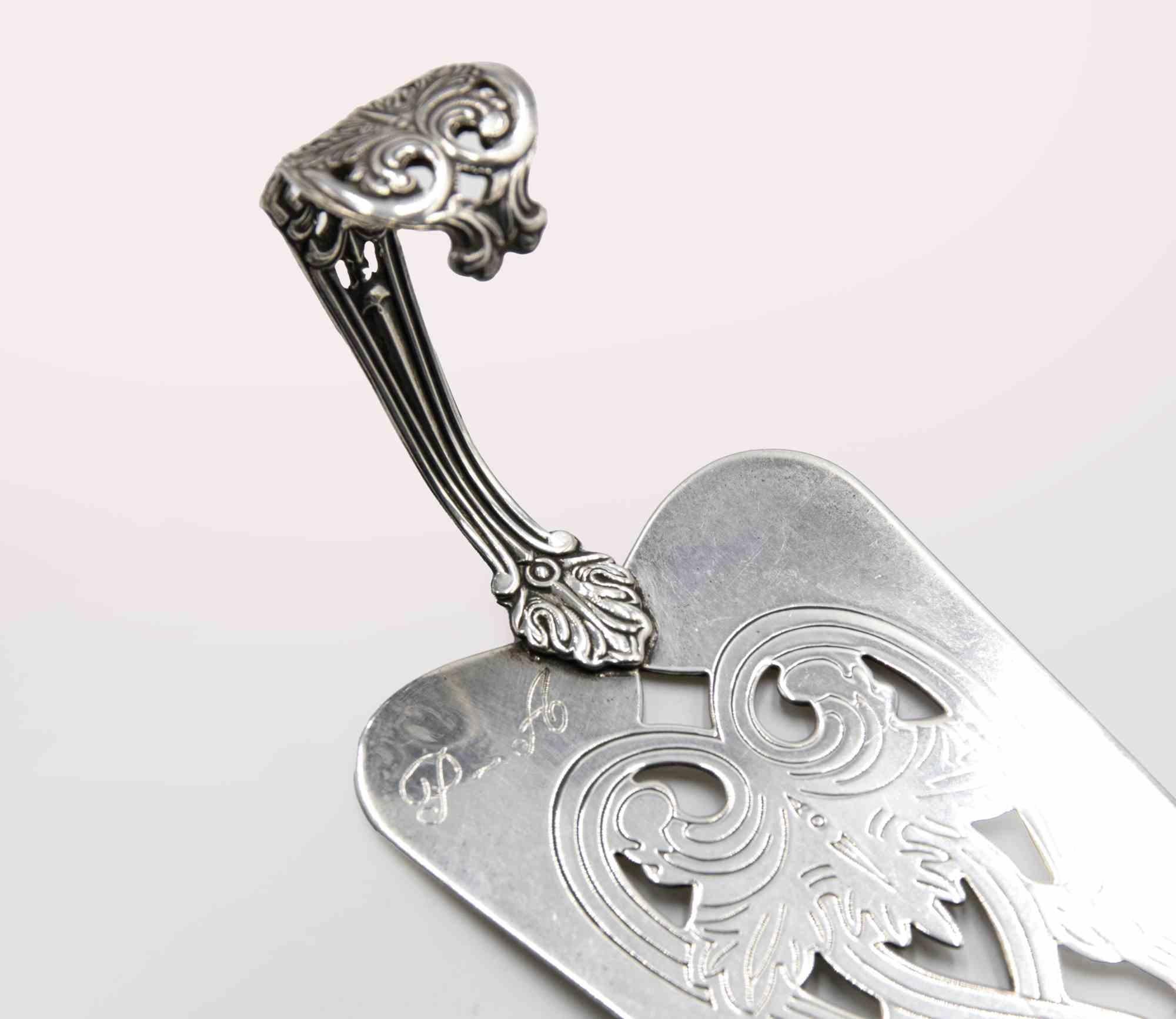Vintage Silver Cake Cutter, Italy, Mid-20th Century In Good Condition For Sale In Roma, IT
