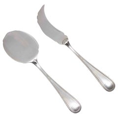 Vintage Silver Cake Server and Serving Spoon, 1960s
