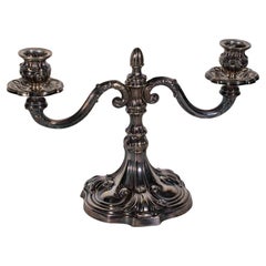 Vintage Silver Candleholder, Italy, Mid-20th Century