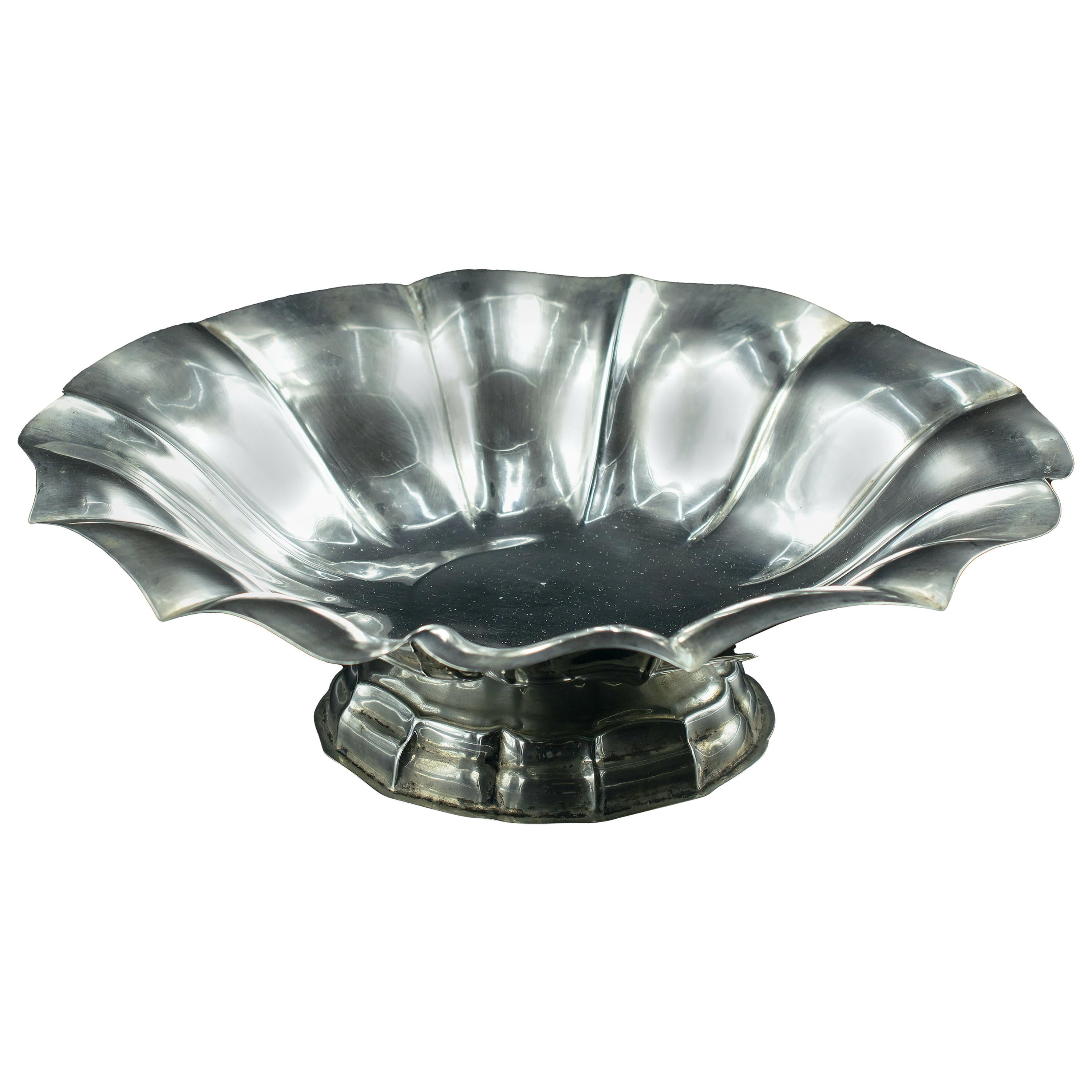 Vintage Silver Centerpiece, Italy, Mid-20th Century For Sale