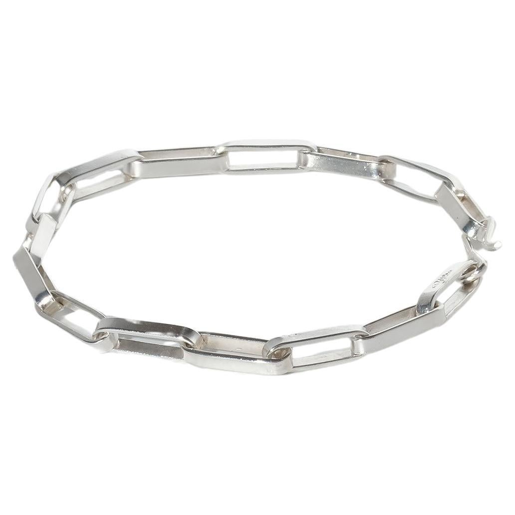 Vintage Silver Chain Bracelet by Swedish master Rey Urban,  Made Year 1986 For Sale