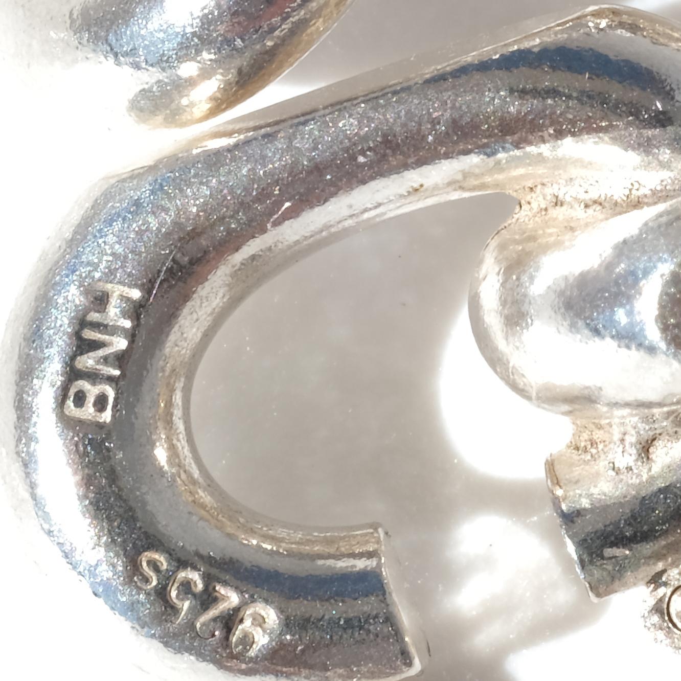 Vintage Silver Chain Bracelet Made in Denmark, épais et lourd. en vente 3