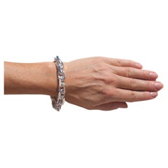 Vintage Silver Chain Bracelet Made in Denmark, thick and heavy.