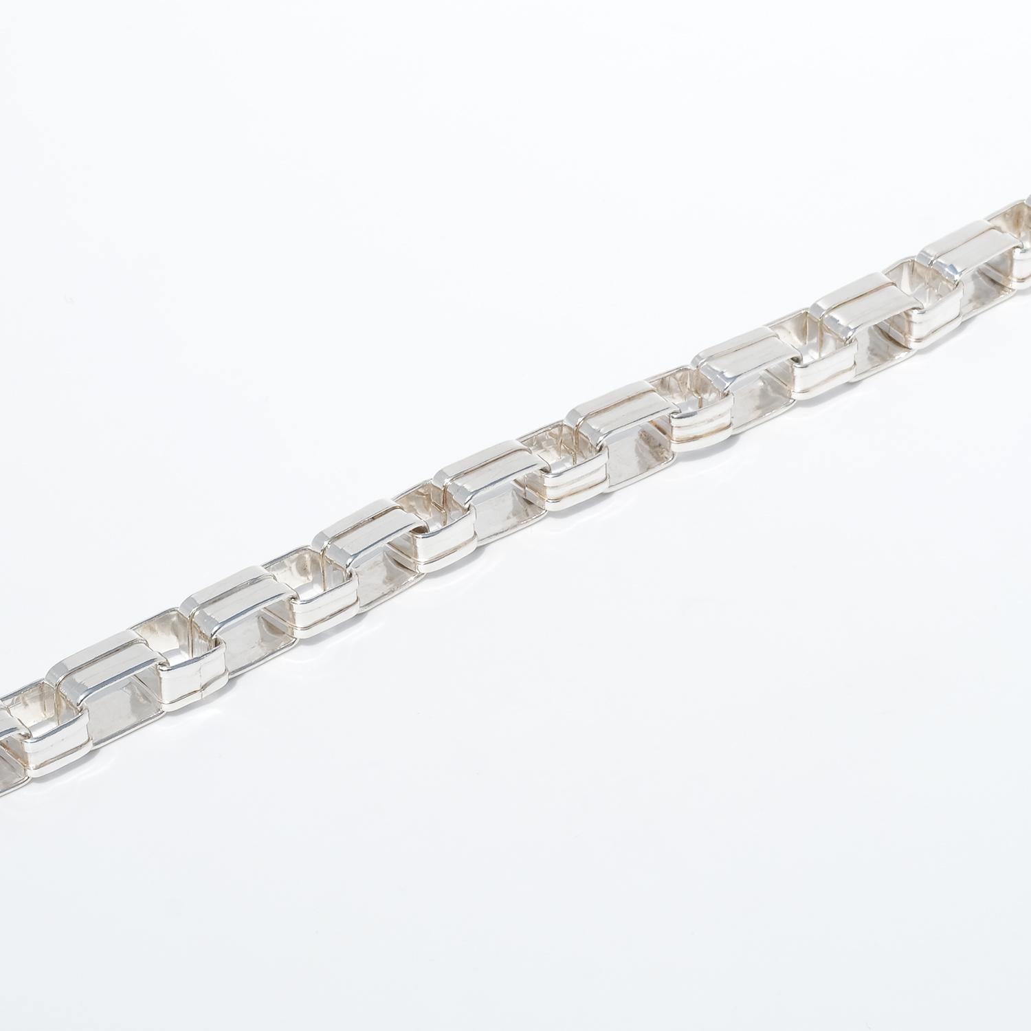 Vintage Silver Chain Necklace by Claës Giertta Made 1979 For Sale 5