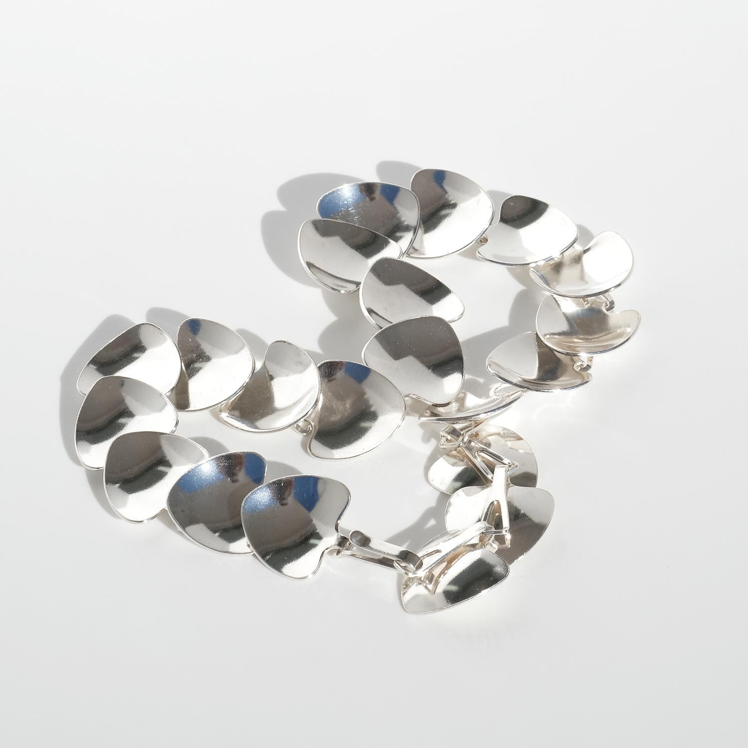 Collier ras du cou vintage en argent fabriqué par l'Atelier Borgila, 1956 en vente 5