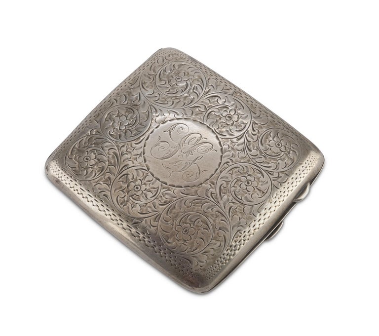 silver cigarette holder case Vintage Silver Cigarette Case, Manufactured in England by Joseph Gloster  Ltd. at 1stDibs