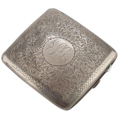 Used Silver Cigarette Case, Manufactured in England by Joseph Gloster Ltd.