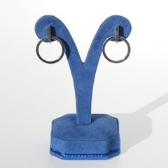 Vintage Silver Circle Ohrringe von Wiwen Nilsson aus dem Jahr 1952