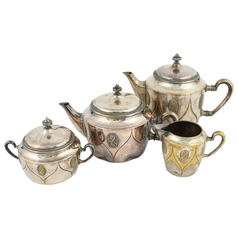 Vintage Silver Coffee and Tea Set by Wmf For Sale at 1stDibs wmf tea set, wmf set