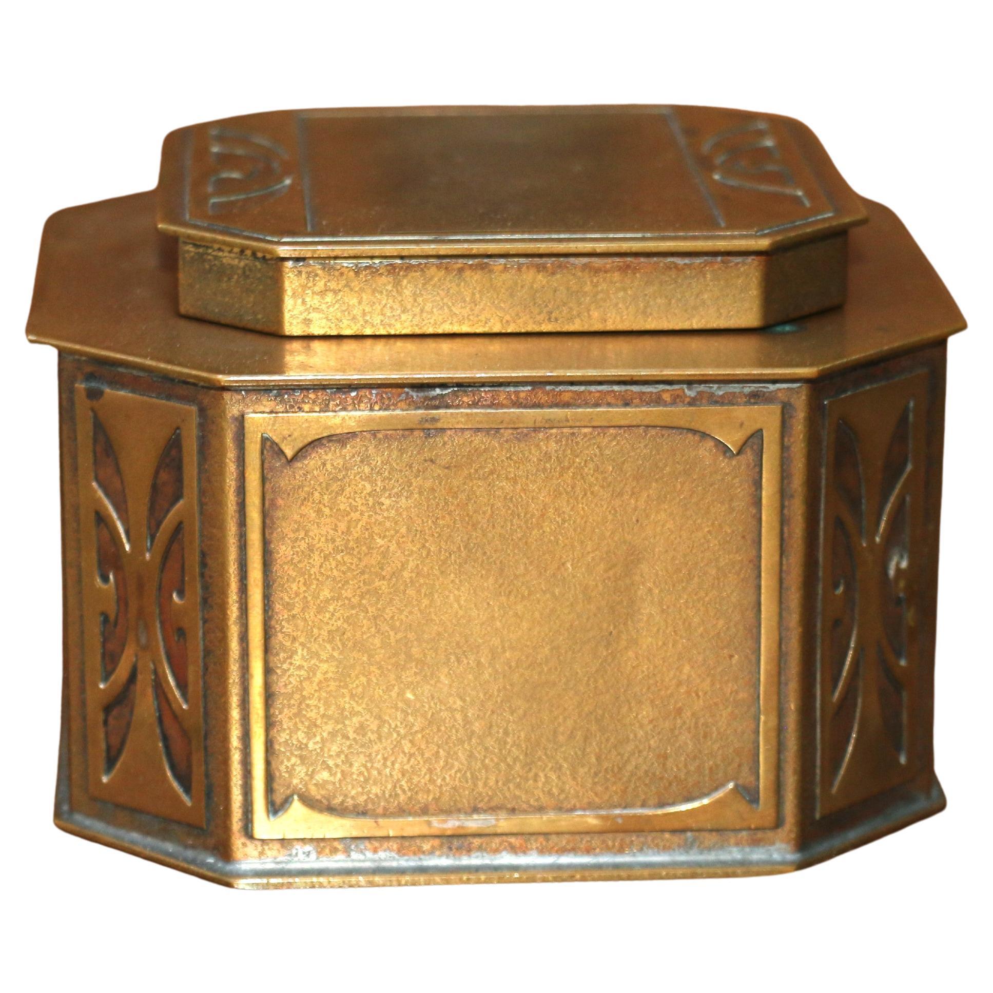 Vintage Silver Crest Gold Over Bronze Ink Well