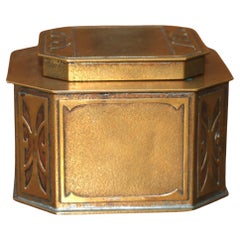 Silber Crest Gold über Bronze Tintenfass-Tintenfass, Vintage
