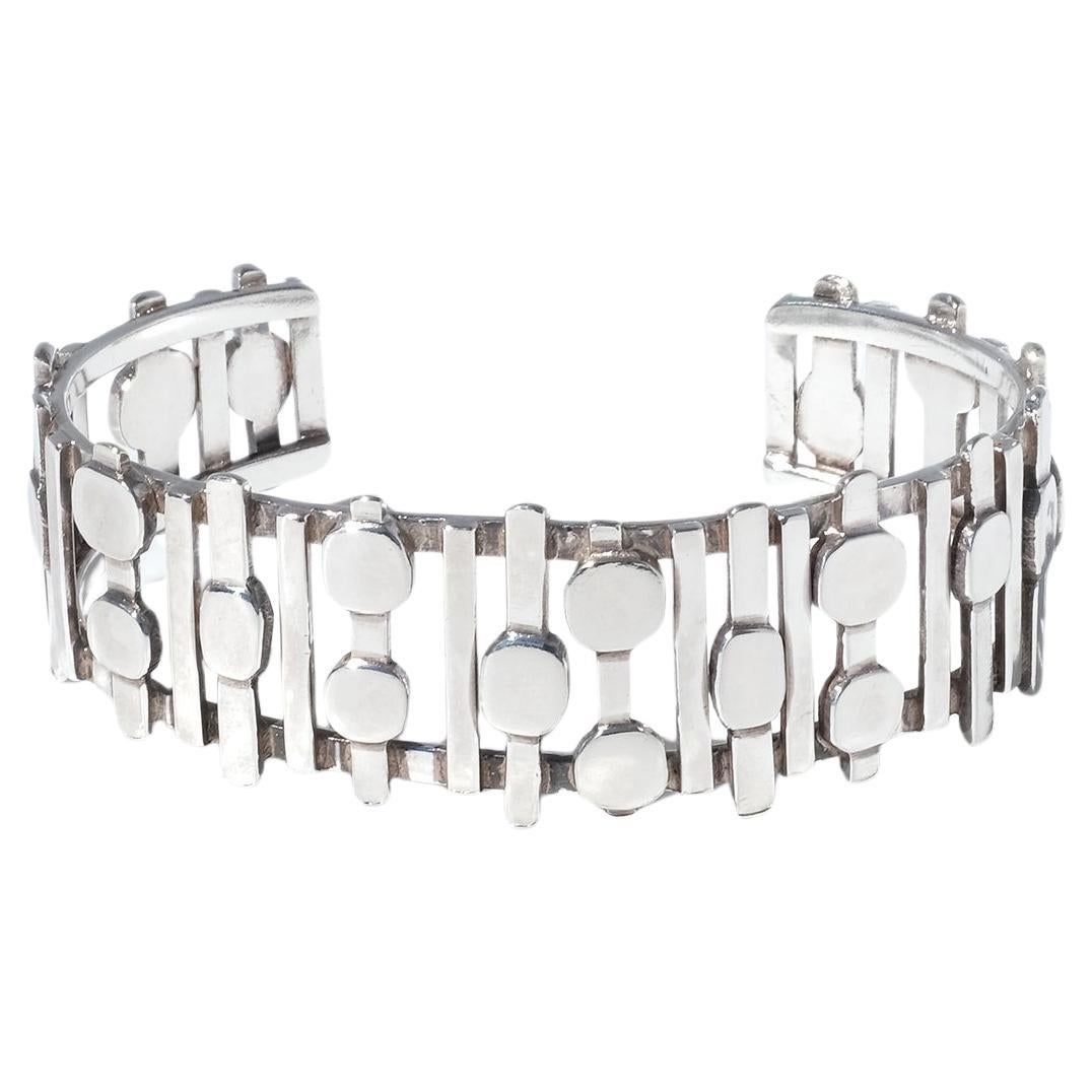 Vintage Silver Cuff Bracelet by Claës Giertta Made 1963