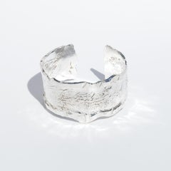 Vintage Silver Cuff Bracelet by Eric Robbert Made 1975