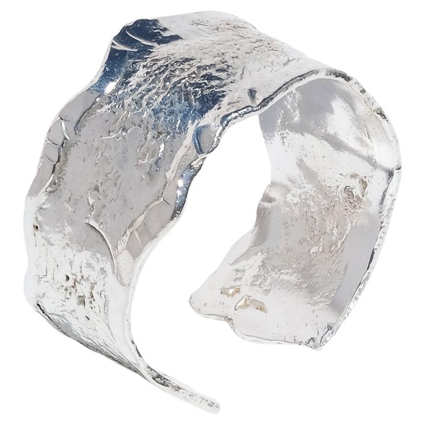 Vintage Silver Cuff Bracelet by Eric Robbert Made 1975