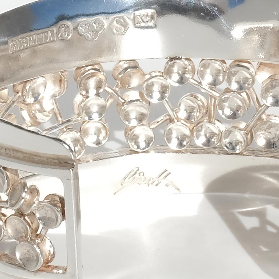 Vintage Silver Cuff Bracelet by Master Claës Giertta Made Year 1972 4