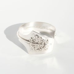 Vintage silver cuff bracelet by Swedish Master Claës Giertta. Made Year 1959