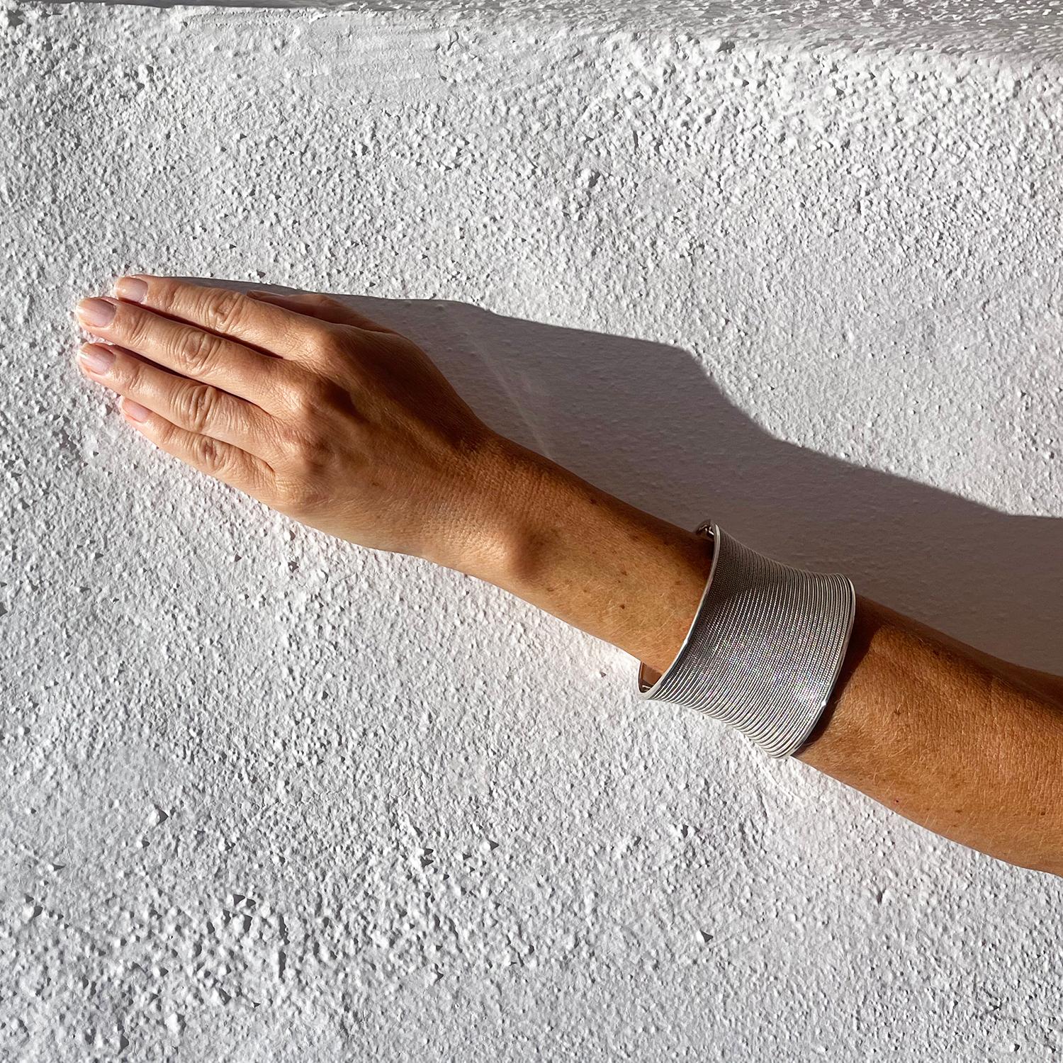 Vintage Silber Manschettenarmband im Angebot 6