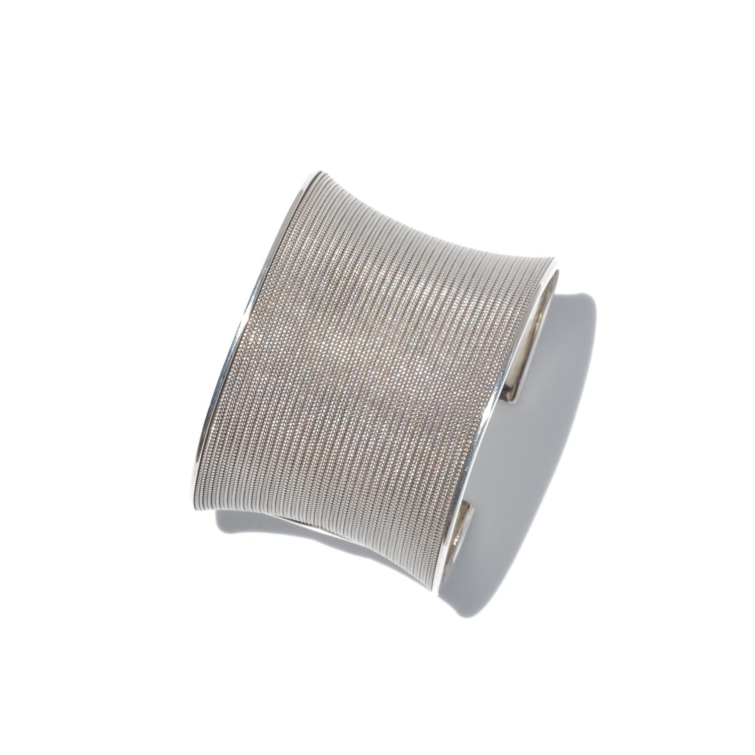 Vintage Silber Manschettenarmband im Angebot 1