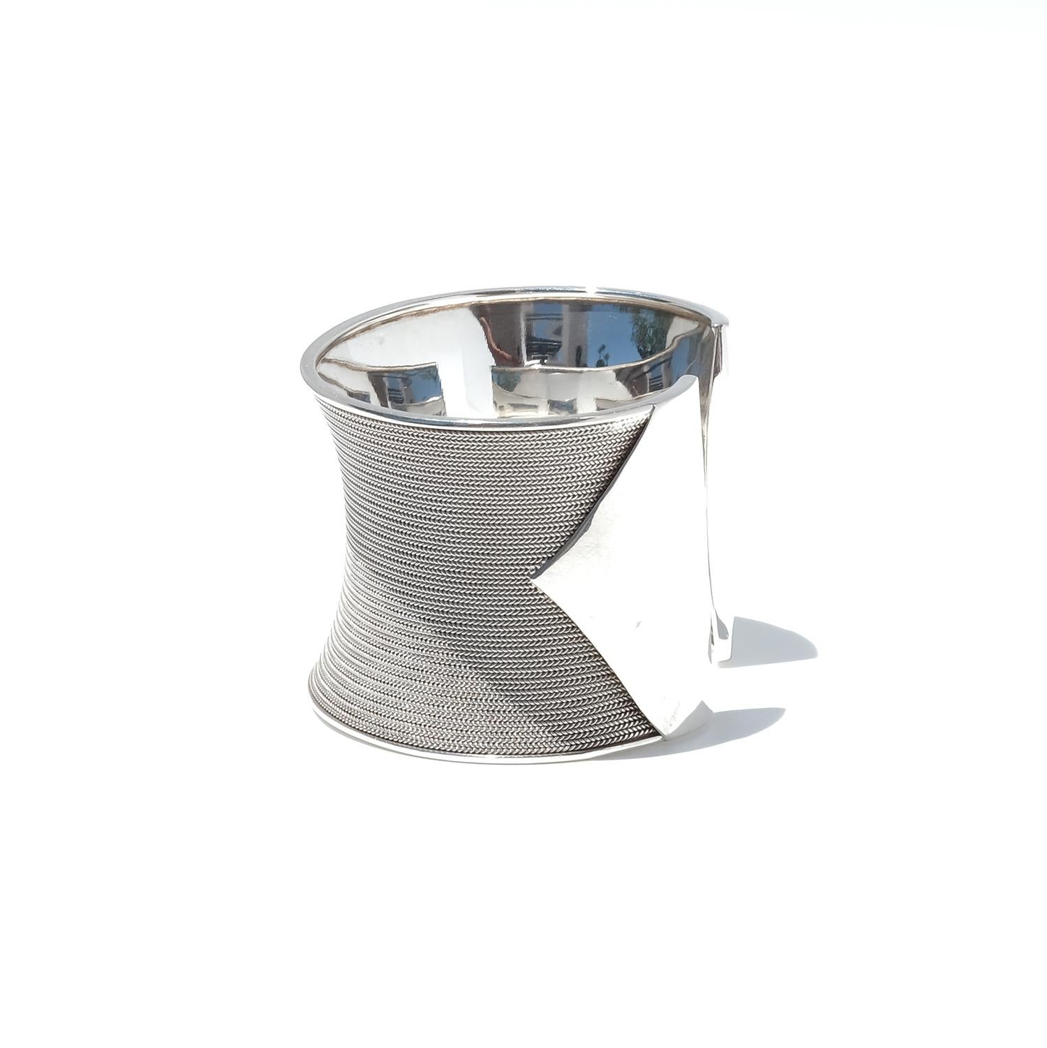 Vintage Silber Manschettenarmband im Angebot 3