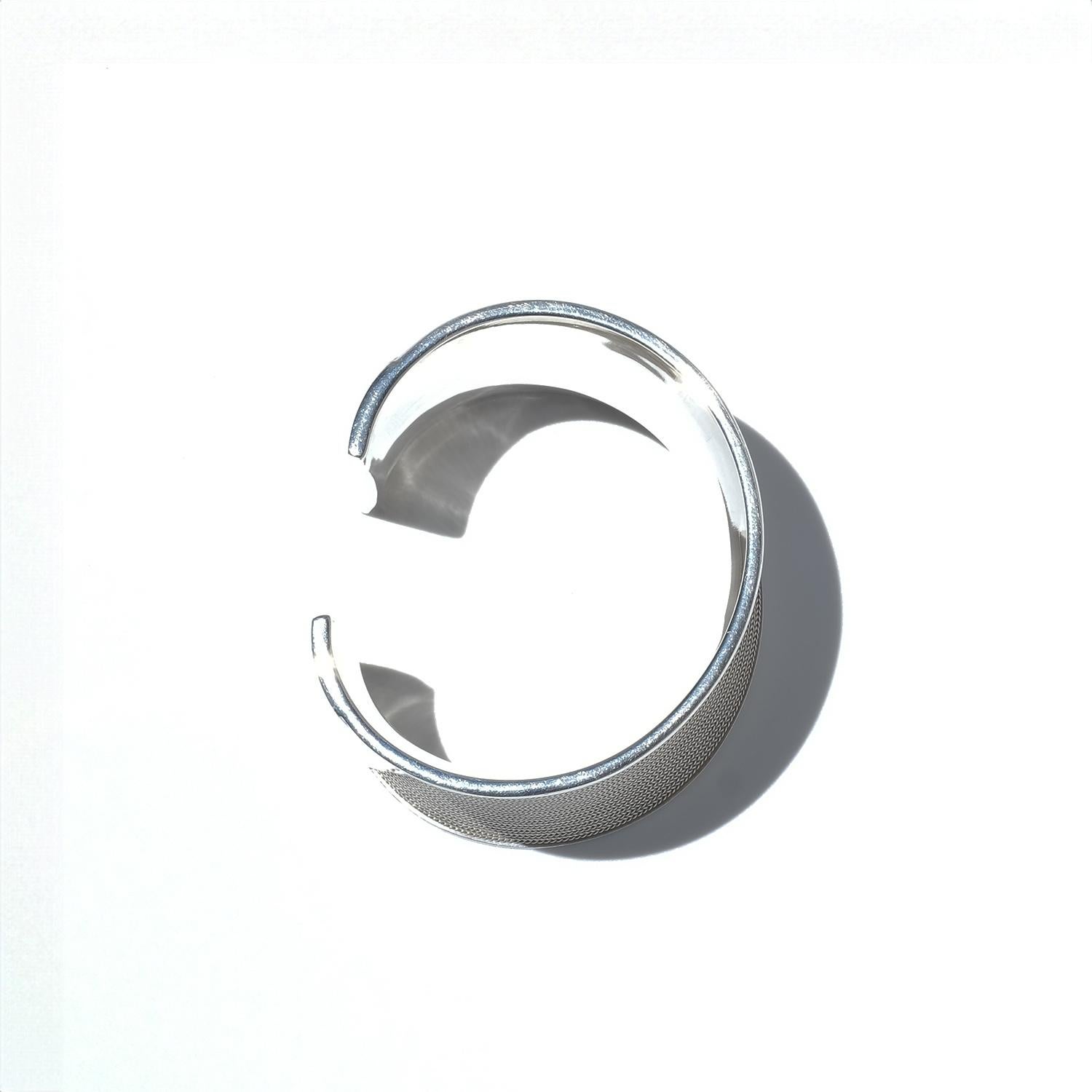 Vintage Silber Manschettenarmband im Angebot 4