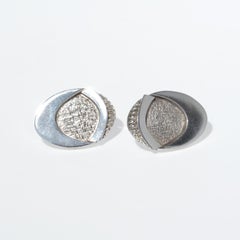 Vintage Silver Cufflinks by Guld & Silverateljen Made 1978. Large.