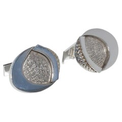 Vintage Silver Cufflinks by Guld & Silverateljen Made 1978. Large.