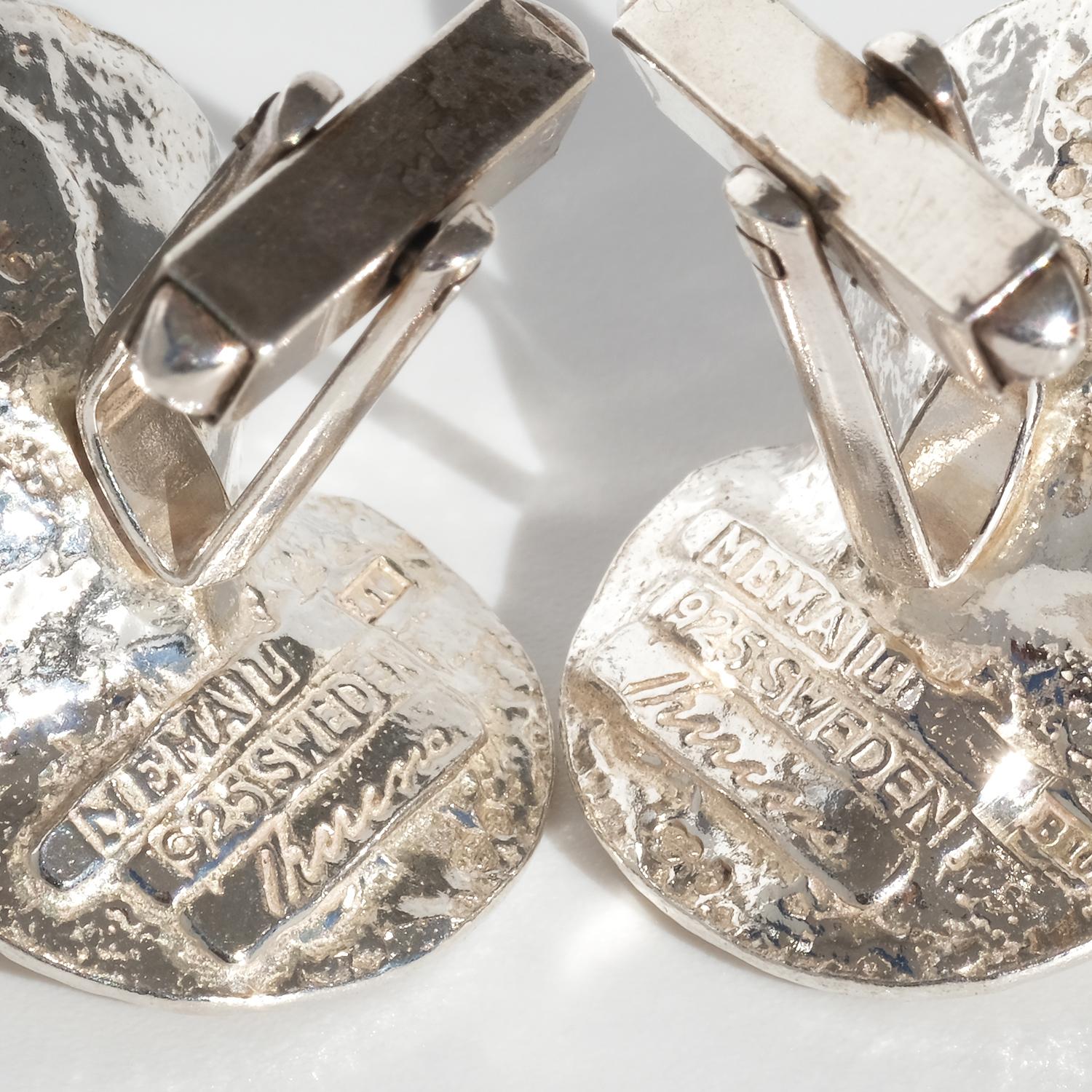 Gemelos vintage de plata de Theresia Hvorslev Fabricados en 1976 en venta 4