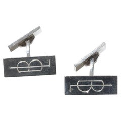 Vintage Silver Cufflinks by Wiwen Nilsson Made 1953