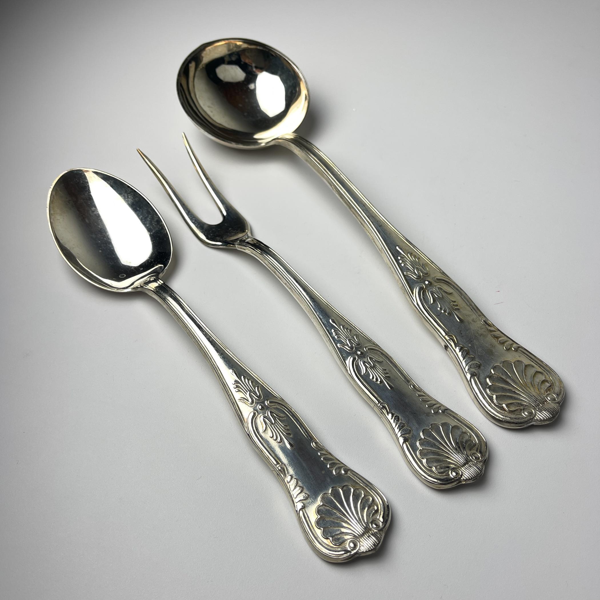 Cubertería de plata vintage para 12 personas, Italia, años 60 Italiano en venta