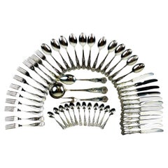 Vintage Silver Cutlery Set for 12 people, Italy, 1960s