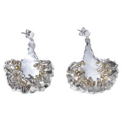 Pendientes colgantes de plata vintage de Theresia Hvorslev