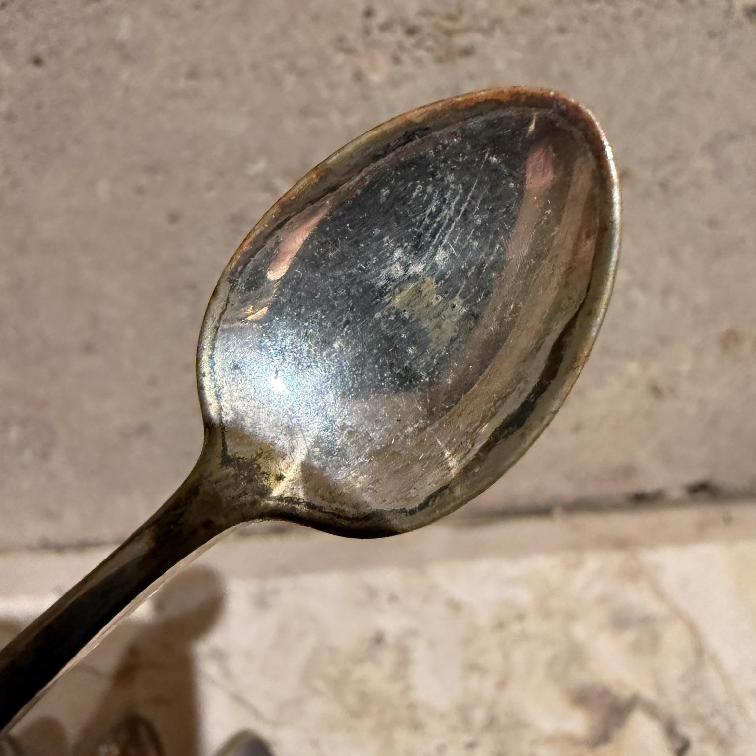 20ième siècle Vintage Silver Demitasse Espresso Spoon Set of Five Sweden en vente