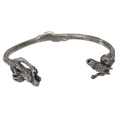 Vintage Silver Dragon Bangle