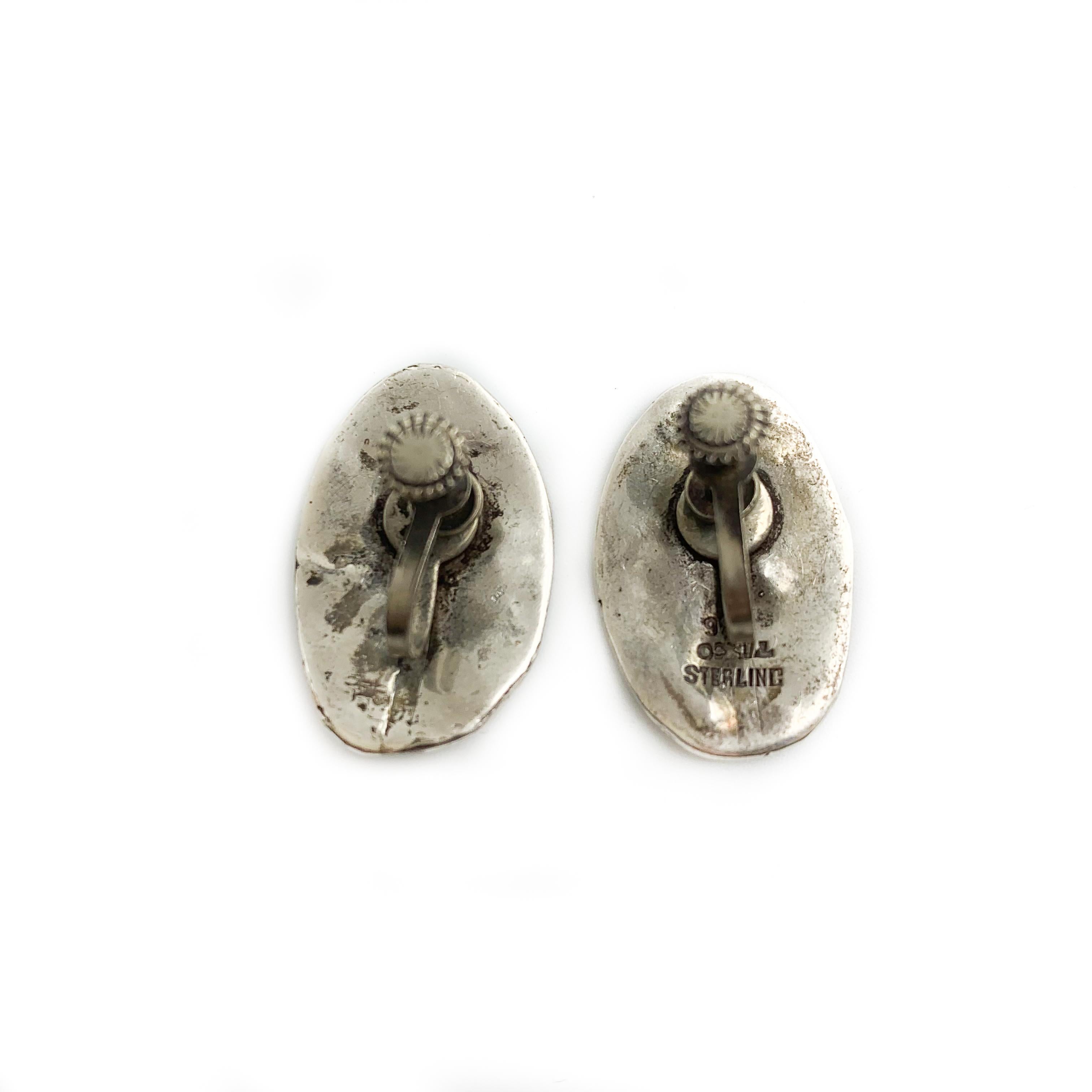 vintage abalone earrings