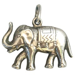 Vintage Silver Elephant Charm Pendant
