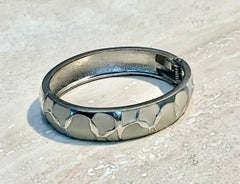 Vintage Silver & Enamel Clamper Bracelet