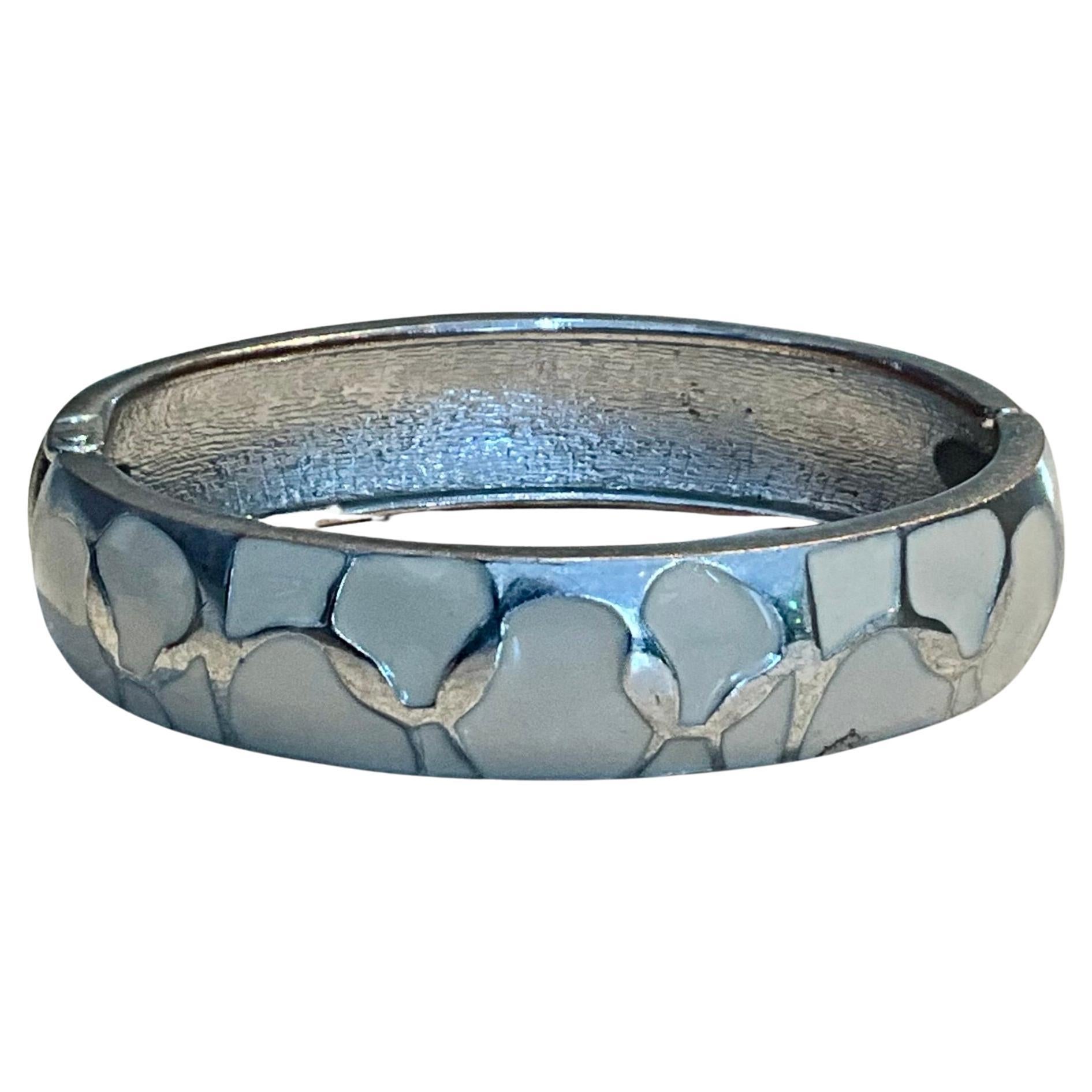 Bracelet Vintage en argent et émail