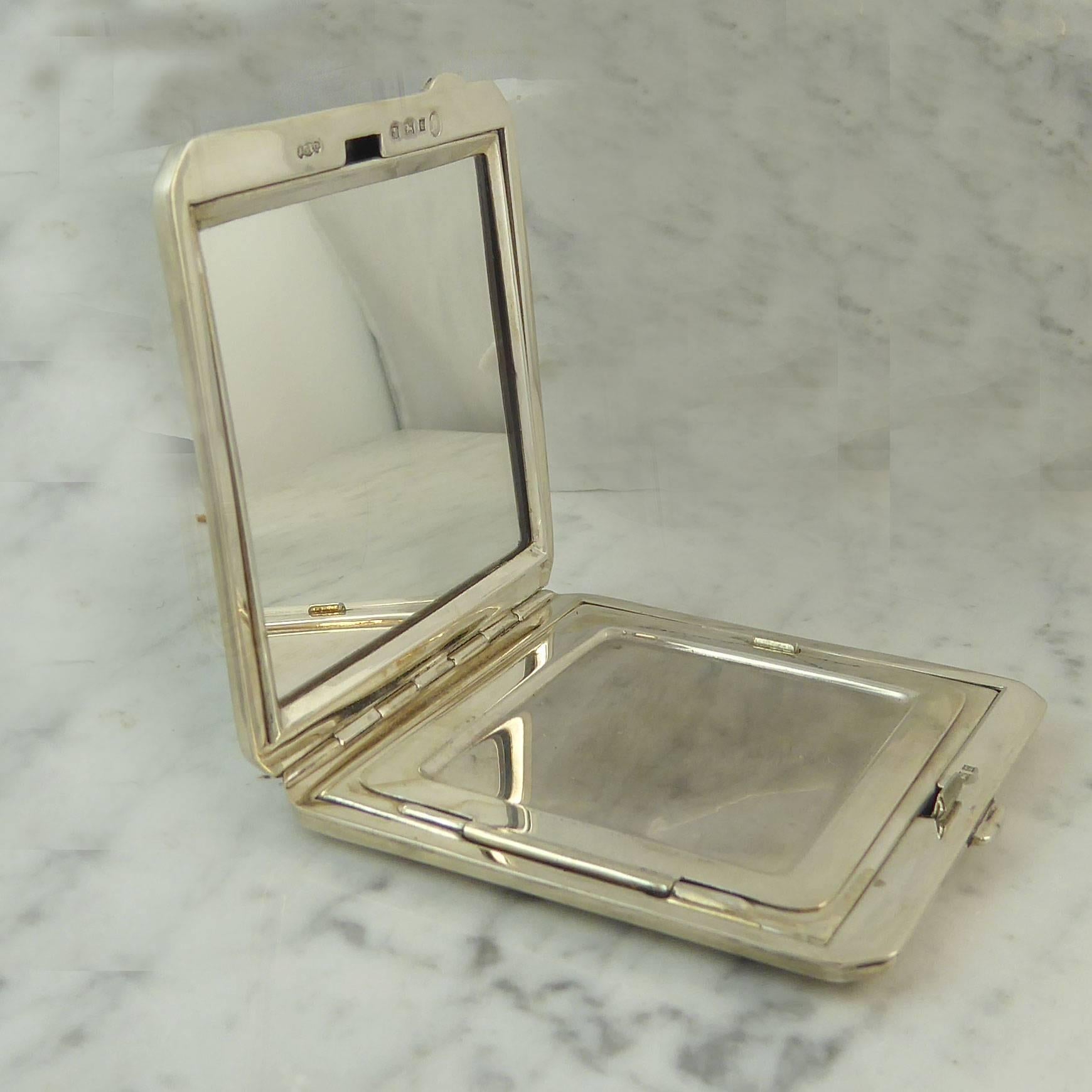 vintage powder compact with mirror