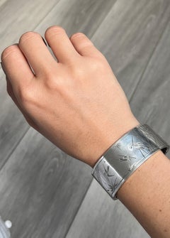 Vintage Silver Engraved Bangle
