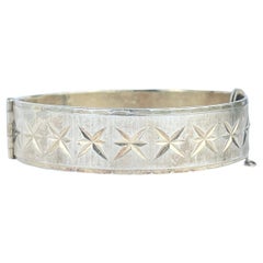 Vintage Silver Engraved Bangle