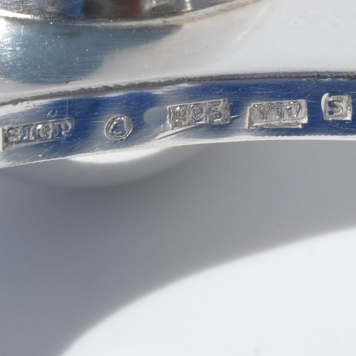 Vintage Silver Fixed Cuff Bracelet by Sigurd Persson Made 1995 en vente 6