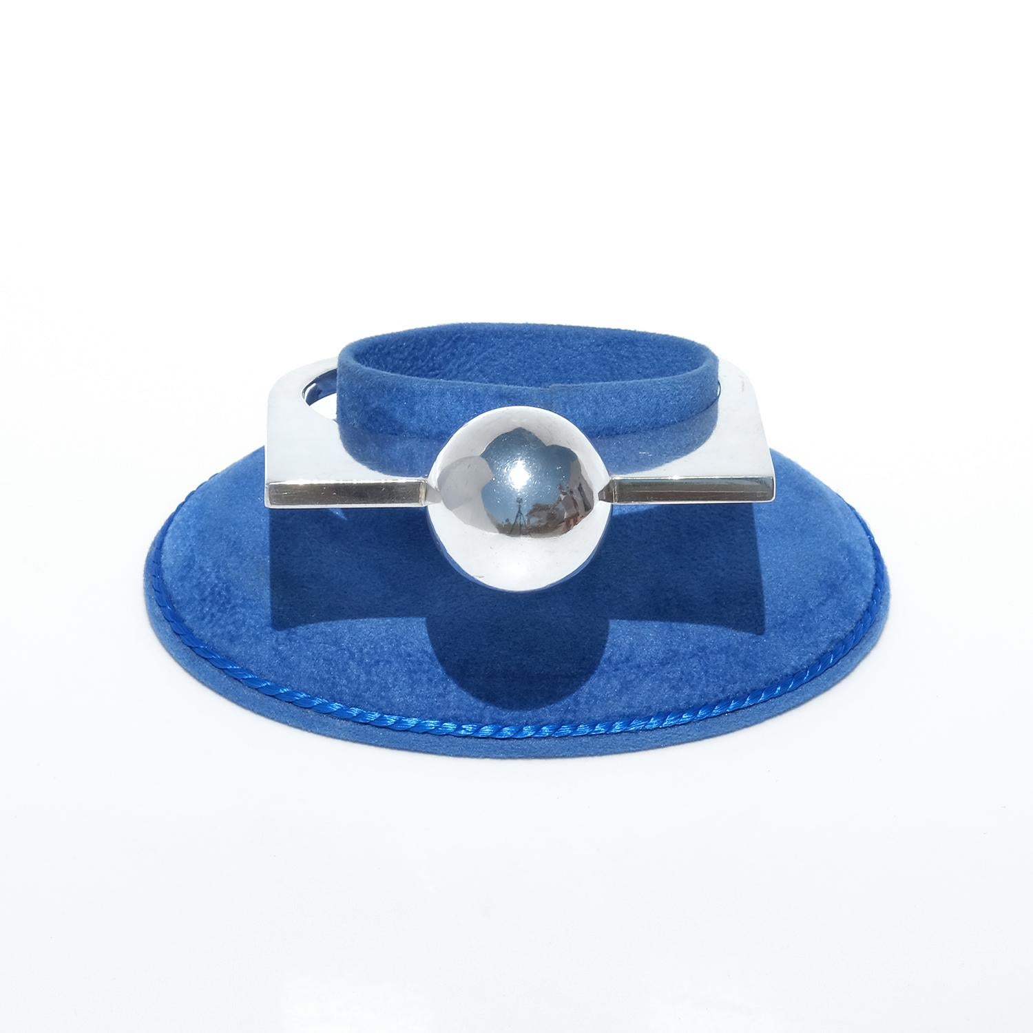 Vintage Silver Fixed Cuff Bracelet by Sigurd Persson Made 1995 en vente 5
