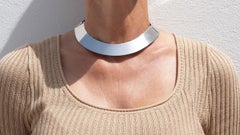 Vintage Silver Fixed Neck Ring by Albrechtssons Guldsmedsaffär Made 1956