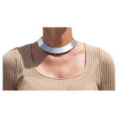 Vintage Silver Fixed Neck Ring by Albrechtssons Guldsmedsaffär Made 1956