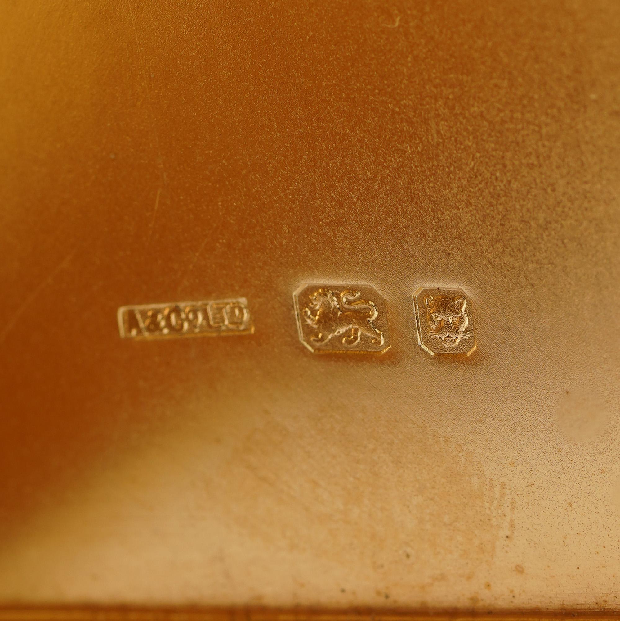 Silbervergoldetes kompaktes Etui von Asprey (Mitte des 20. Jahrhunderts) im Angebot